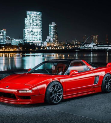 Custom 1991 Red Acura NSX City Background